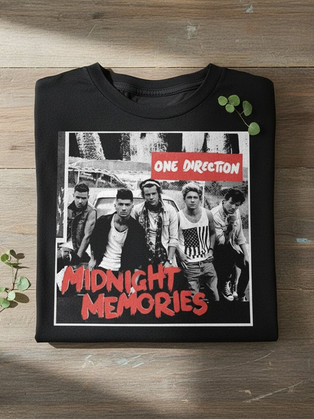 Boy Band Graphic Tee Black Midnight Memories Pop Music Inspired Shirt